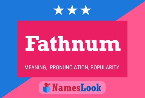 Fathnum 名字海报