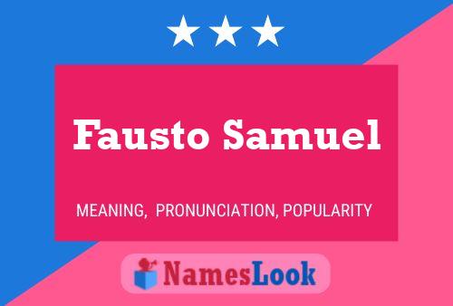 Fausto Samuel 名字海报