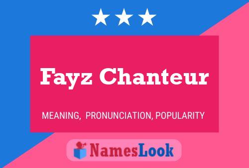 Fayz Chanteur 名字海报