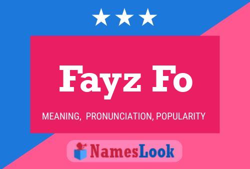 Fayz Fo 名字海报