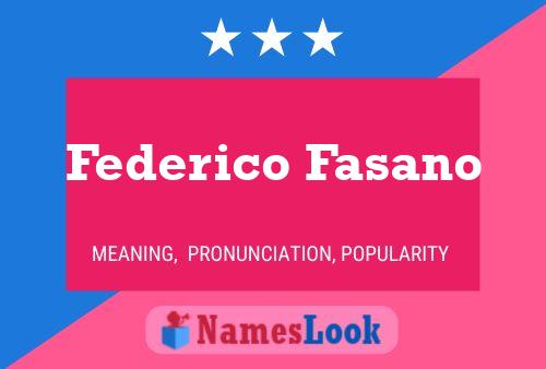 Federico Fasano 名字海报