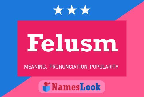 Felusm 名字海报