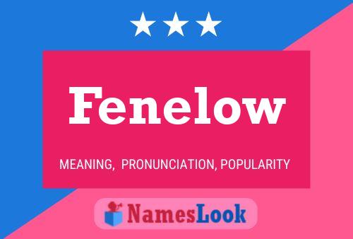 Fenelow 名字海报