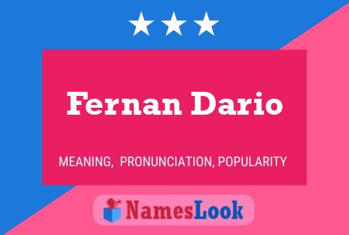 Fernan Dario 名字海报