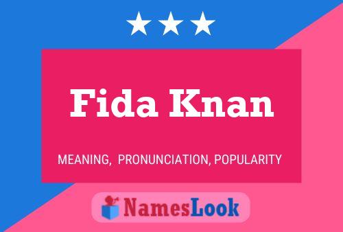 Fida Knan 名字海报