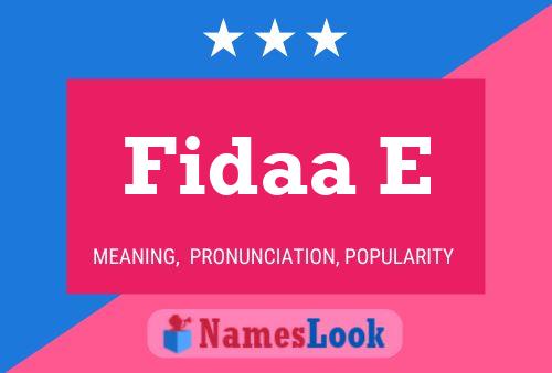 Fidaa E 名字海报