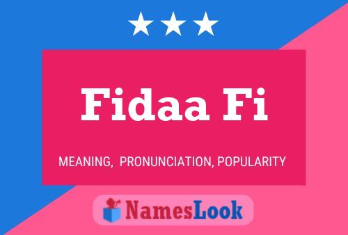 Fidaa Fi 名字海报