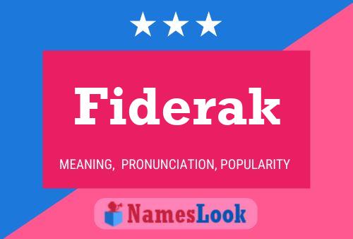 Fiderak 名字海报