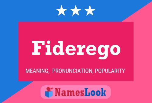 Fiderego 名字海报