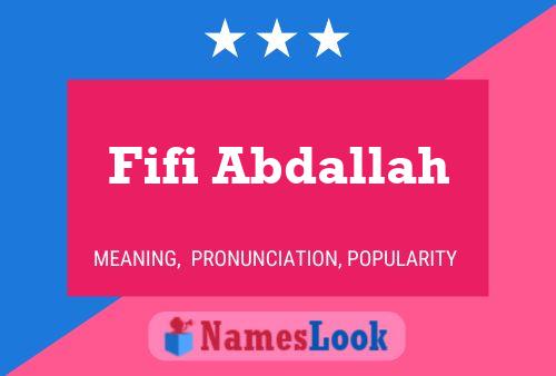 Fifi Abdallah 名字海报