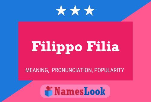 Filippo Filia 名字海报