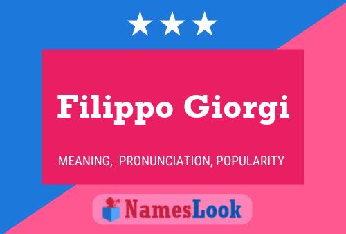 Filippo Giorgi 名字海报