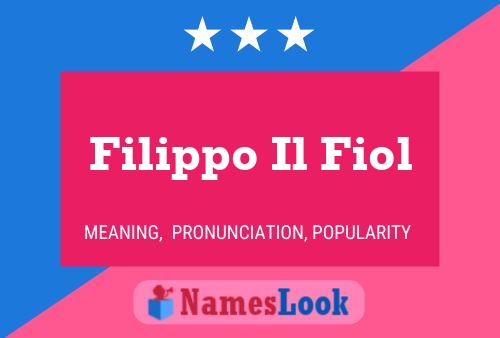 Filippo Il Fiol 名字海报