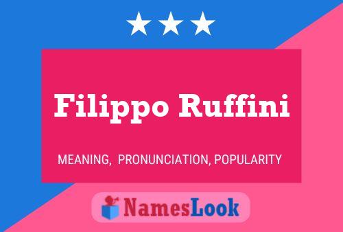 Filippo Ruffini 名字海报