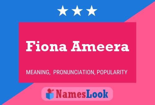 Fiona Ameera 名字海报