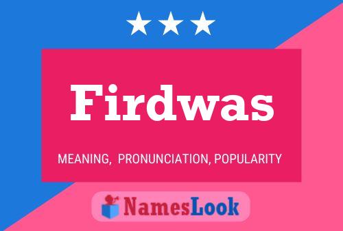 Firdwas 名字海报