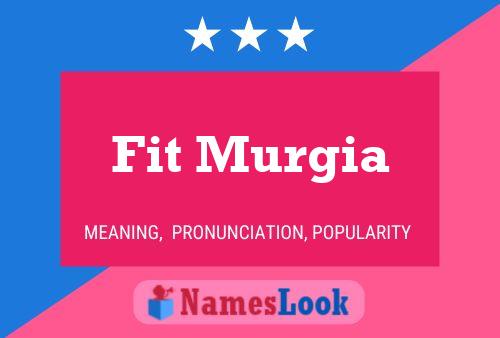 Fit Murgia 名字海报