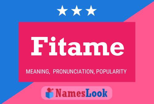 Fitame 名字海报