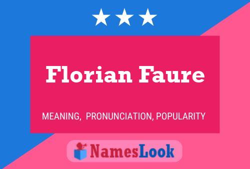 Florian Faure 名字海报