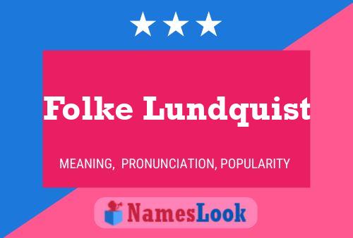 Folke Lundquist 名字海报