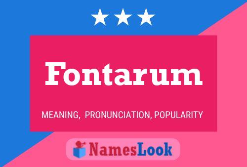 Fontarum 名字海报