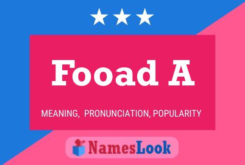 Fooad A 名字海报