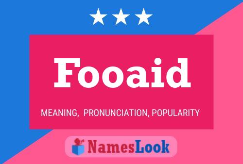 Fooaid 名字海报