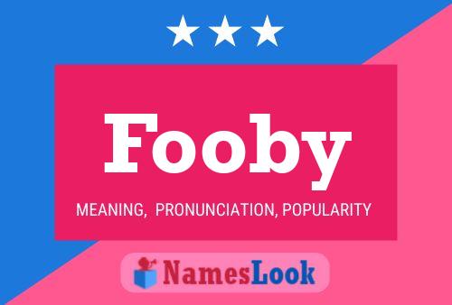 Fooby 名字海报