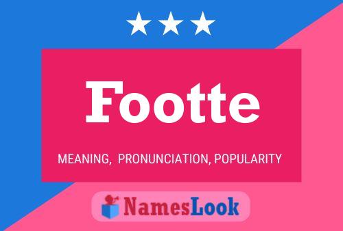 Footte 名字海报