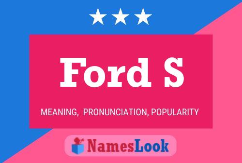 Ford S 名字海报