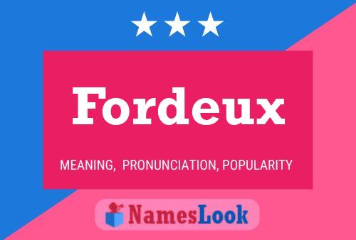 Fordeux 名字海报