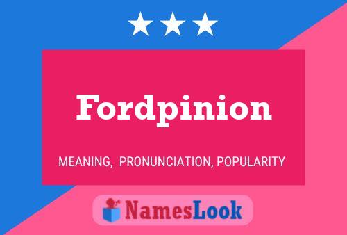 Fordpinion 名字海报