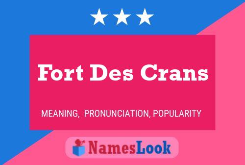 Fort Des Crans 名字海报