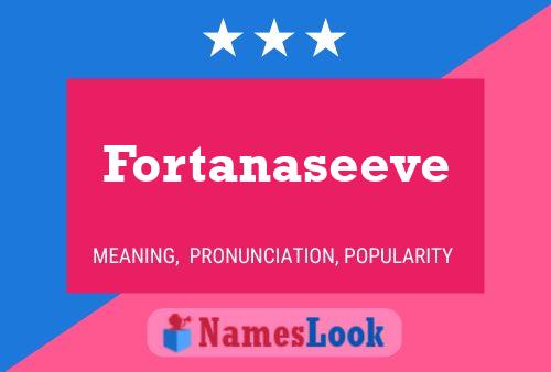 Fortanaseeve 名字海报