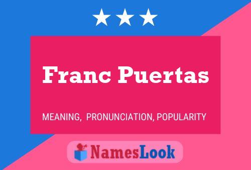 Franc Puertas 名字海报