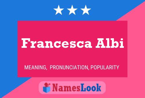 Francesca Albi 名字海报