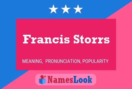 Francis Storrs 名字海报