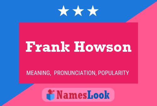 Frank Howson 名字海报