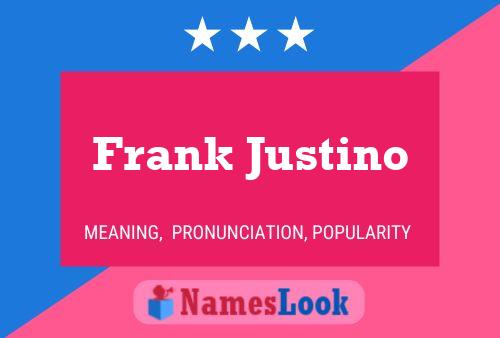 Frank Justino 名字海报