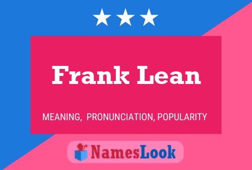 Frank Lean 名字海报