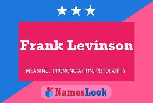 Frank Levinson 名字海报