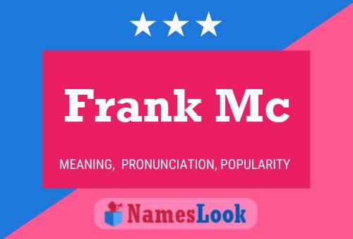 Frank Mc 名字海报