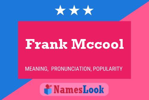 Frank Mccool 名字海报