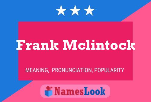 Frank Mclintock 名字海报