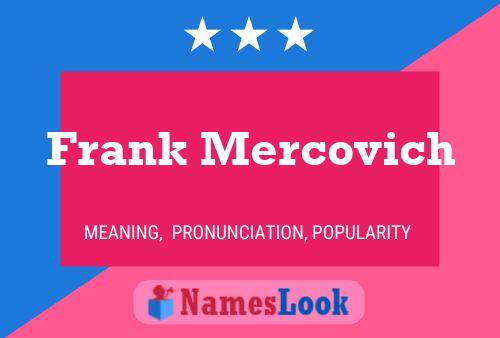 Frank Mercovich 名字海报