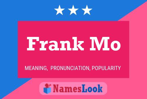 Frank Mo 名字海报