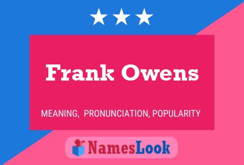 Frank Owens 名字海报