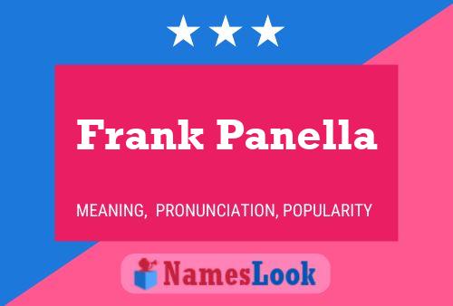 Frank Panella 名字海报