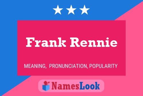 Frank Rennie 名字海报