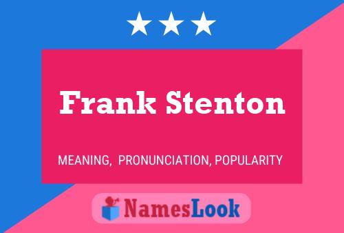 Frank Stenton 名字海报